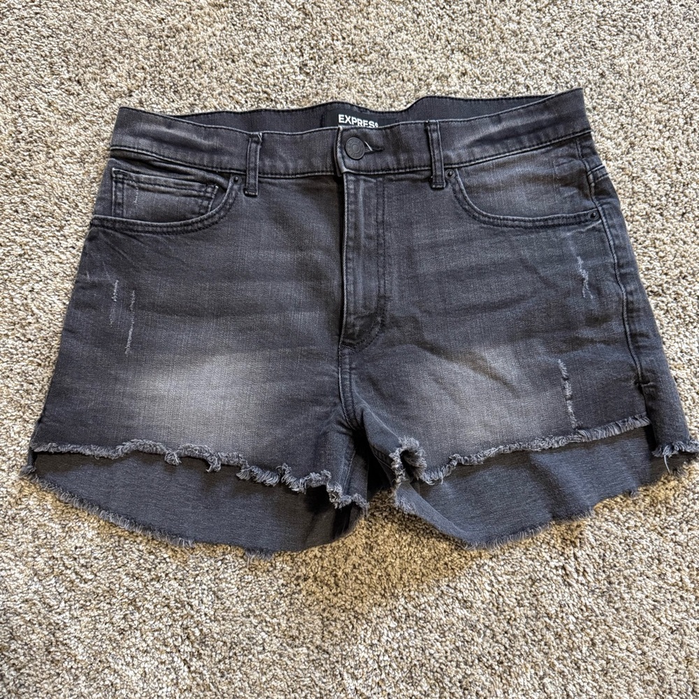 Express Women's Dark Gray Jean Shorts